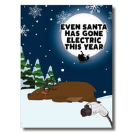 Santa Gone Eletric Christmas Card